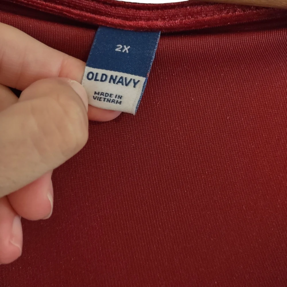 Old Navy Fit and Flare Velvet Mini Dress NWT Scarlet 2X - Picture 3 of 15